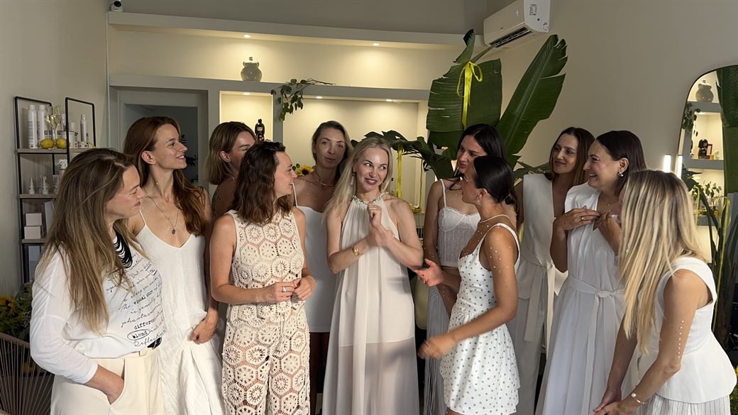Women gathered together at a Kora seasonal event.